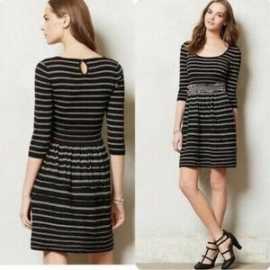 Anthropologie Knitted & Knotted Striped Elodie Sweater Dress Size Small